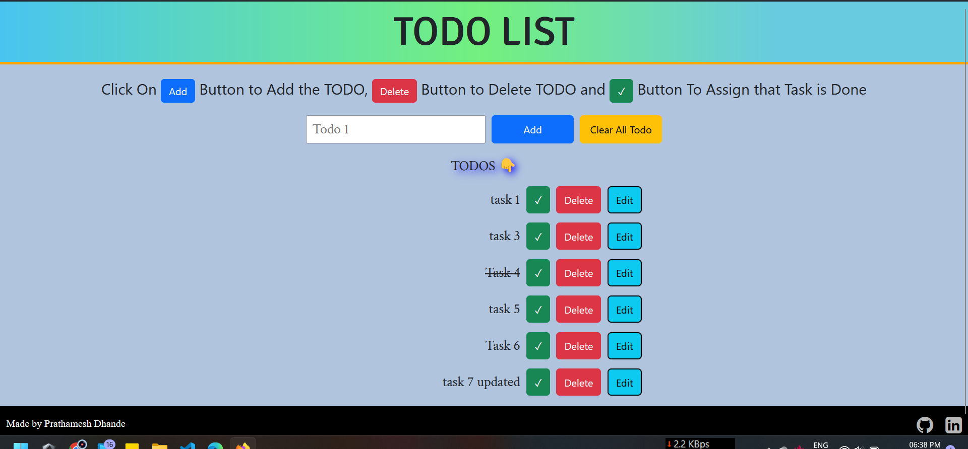 Todo output image