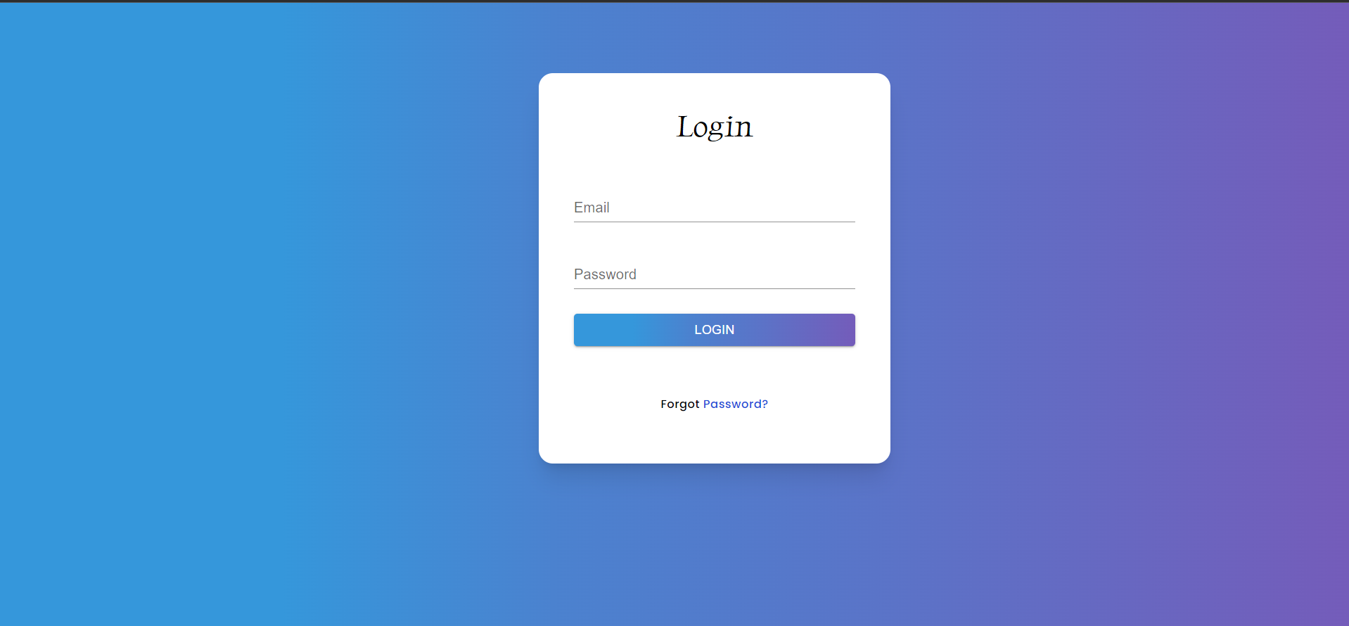 React Login Page